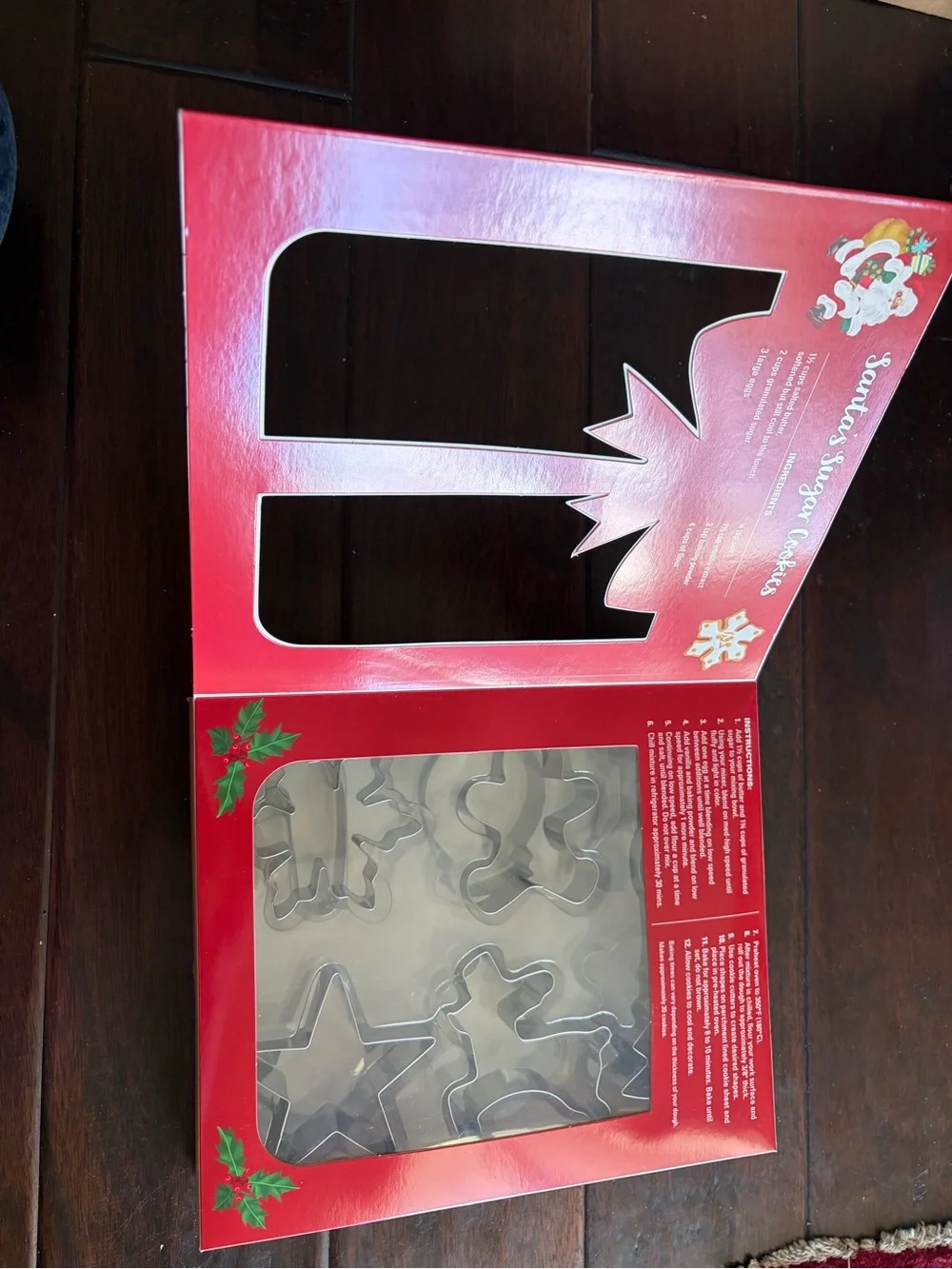 Holiday Cookie Cutter Set - Silver Stainless Steel Shapes